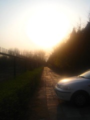 夕阳下