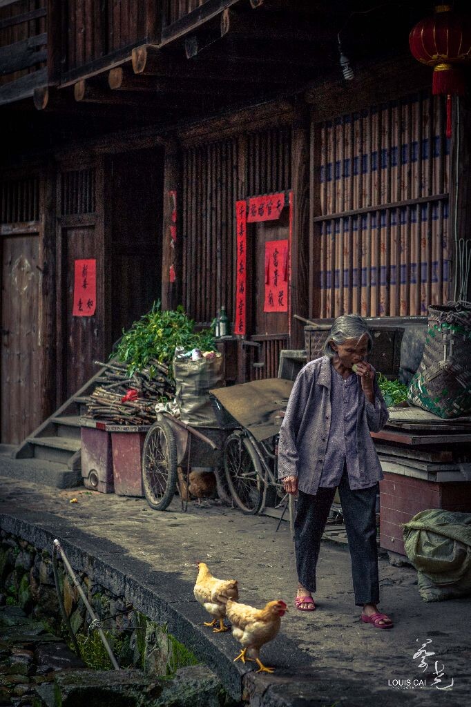 常態<br />
群山環繞，曲徑通幽。院裡養著雞，園裡種著菜，阿婆的生活沒有被外來的入侵者打破，塵土飛揚的終歸會塵埃落定。