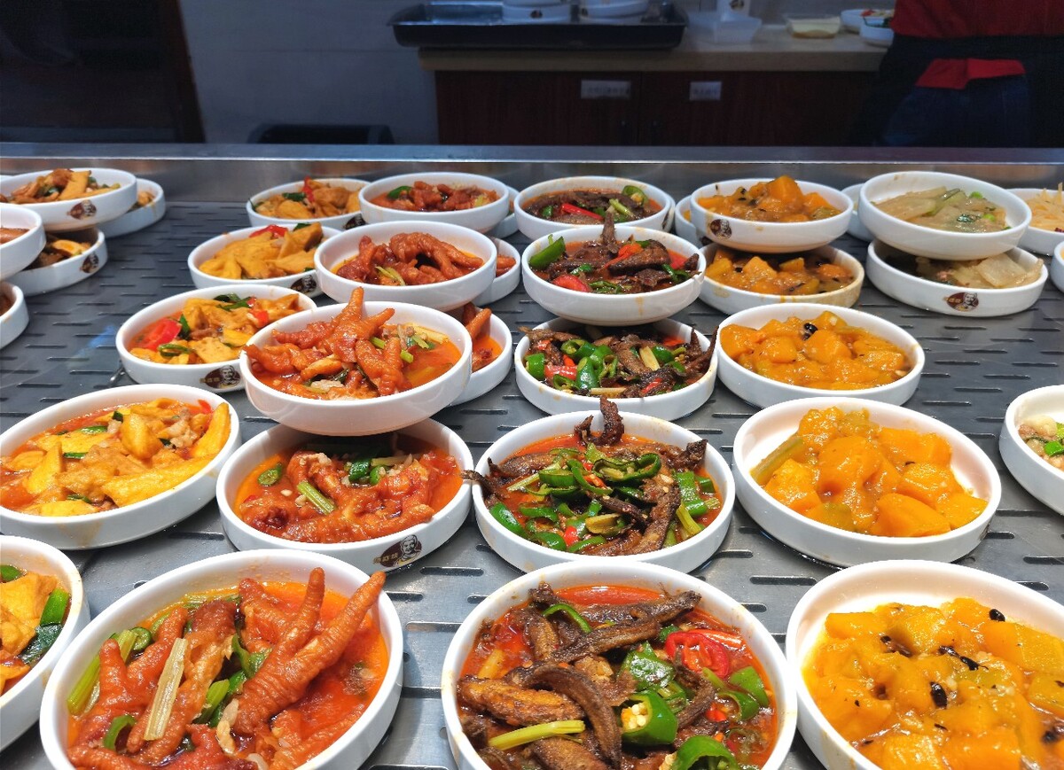 凤爪，蒸南瓜，食堂，饭堂