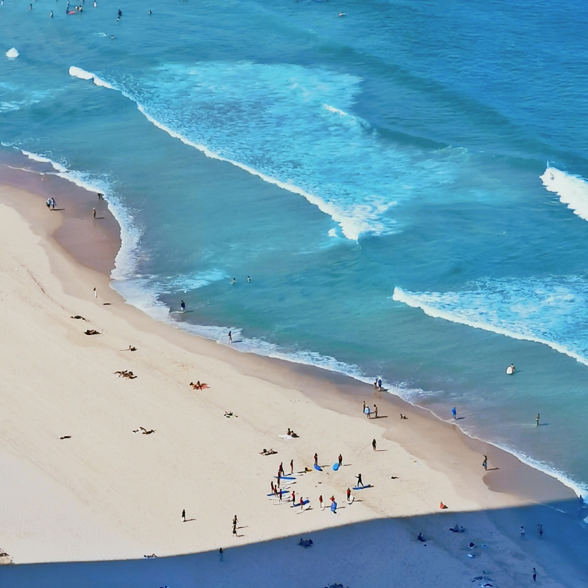 黄金海岸高楼拍摄类航拍天海一色