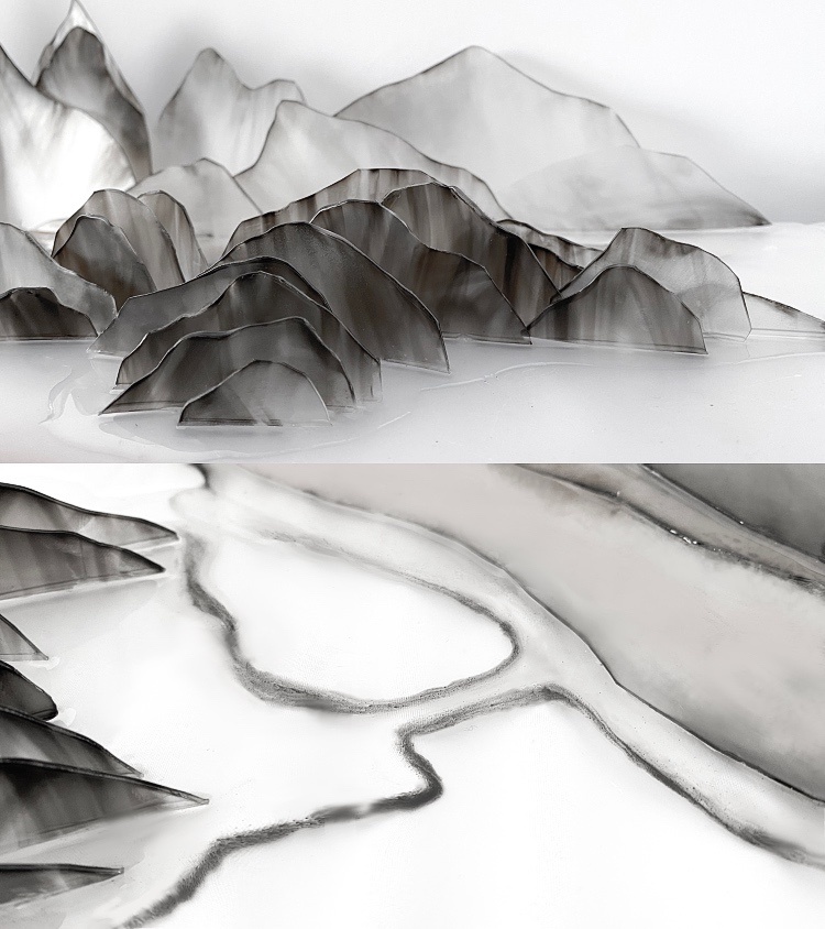 塑料山水系列 😎材料:pvc塑料板,滴胶 - 洛恒alice