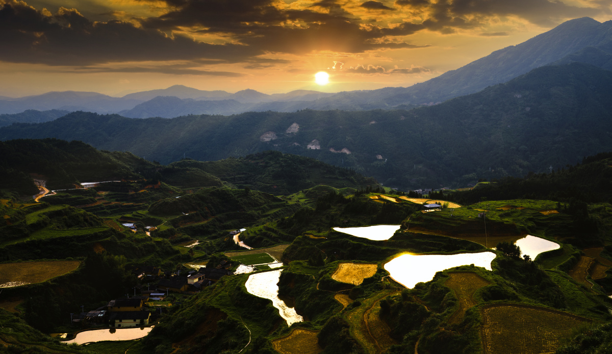 瑶排梯田连南县大坪镇大古坳