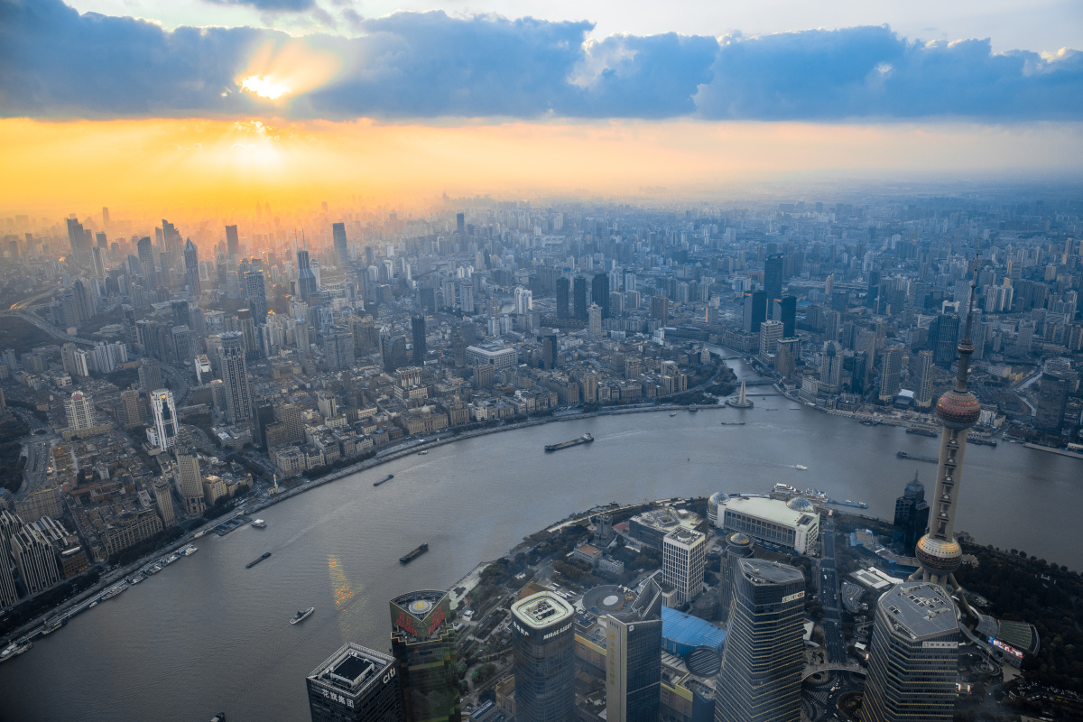 上海黄昏的一瞬