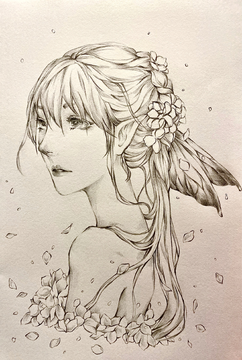 随手临摹了两张画稿对素描情有独钟