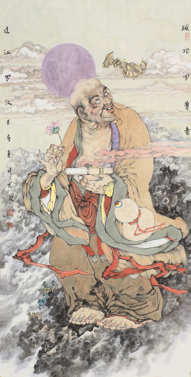 中国美术家协会会员房全友房光友工笔十八罗汉