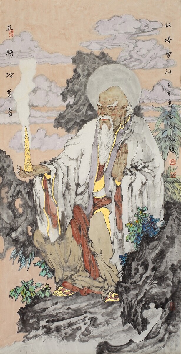中国美术家协会会员房全友房光友工笔十八罗汉