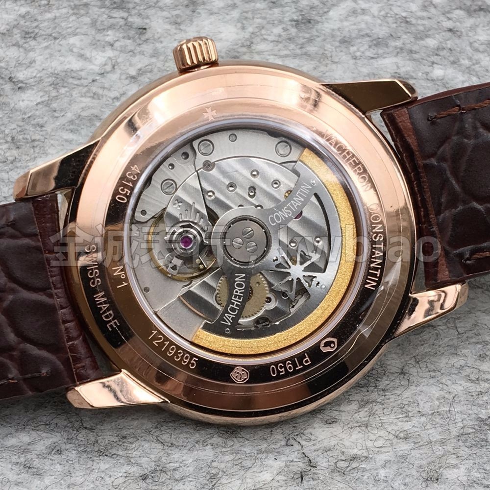 江诗丹顿传承系列81180玫瑰金壳白面日本西铁城9015机芯