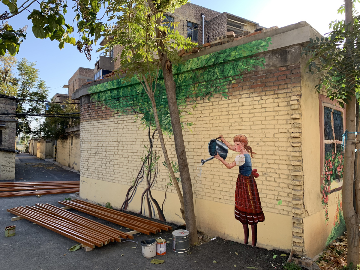 温暖的墙绘旧居更温馨