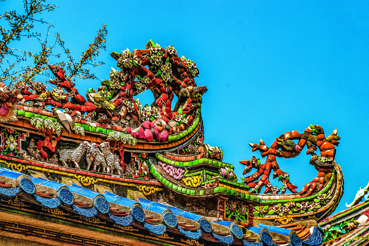 嵌瓷之三羊开泰 - hrboy - 图虫