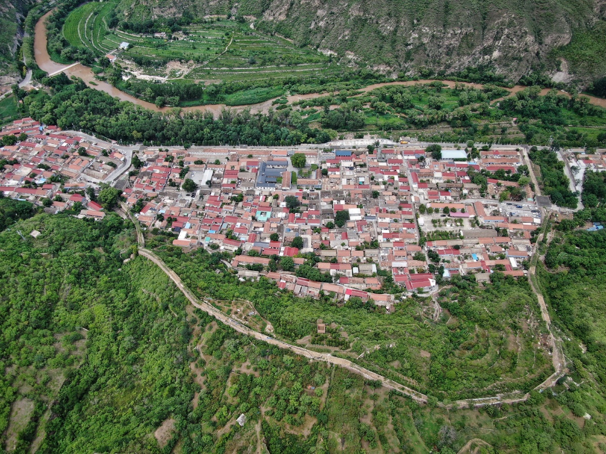 航拍沿河城古城址