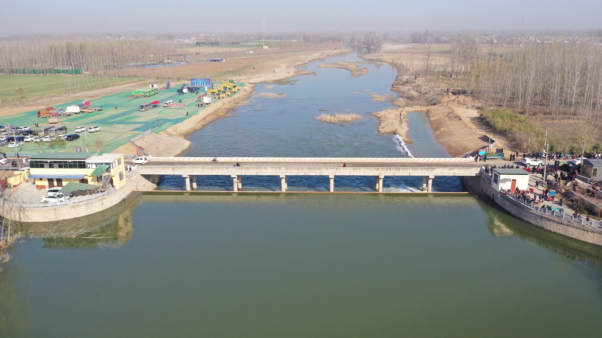 河南许昌航拍贾鲁河