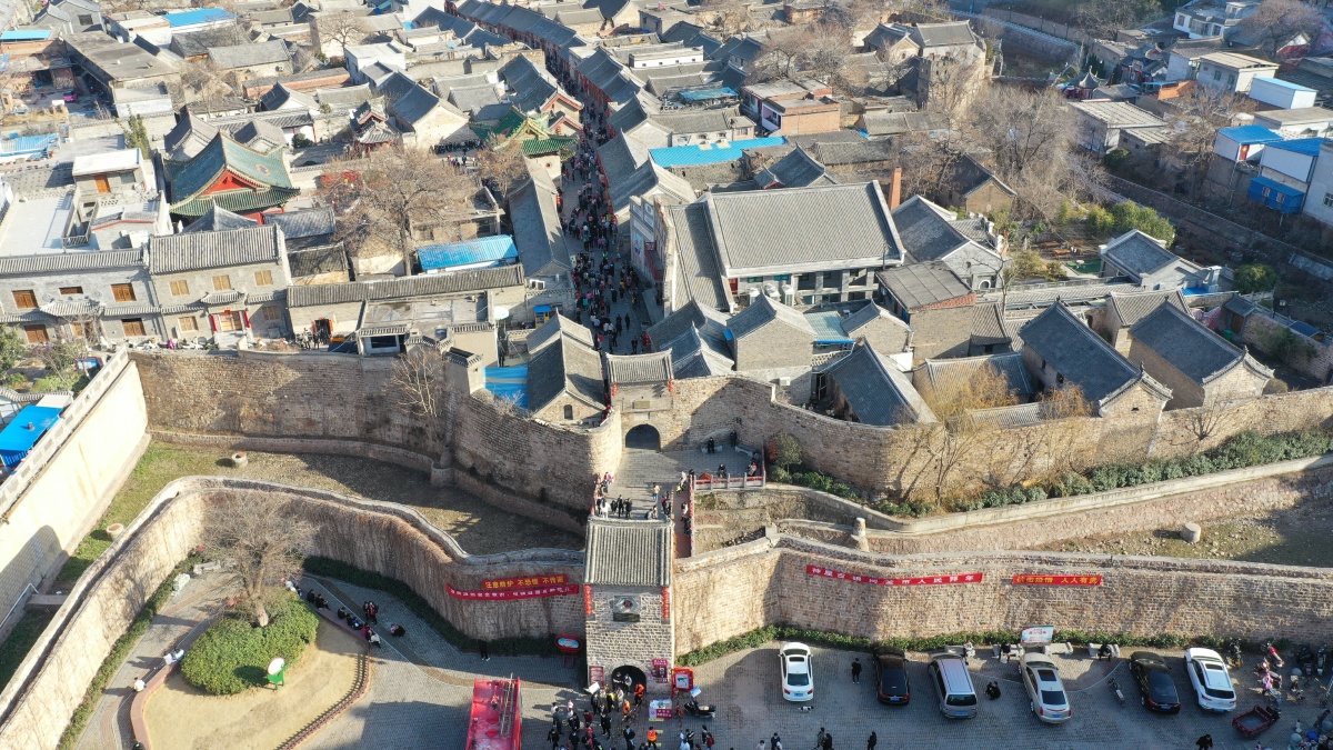 航拍河南省禹州市神垕古镇