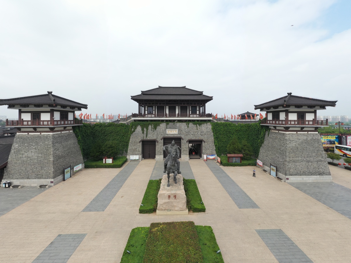 航拍江苏省宿迁市项王故里