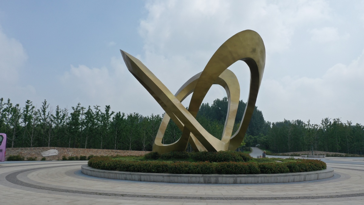 河南许昌航拍襄城县北汝河国家湿地公园