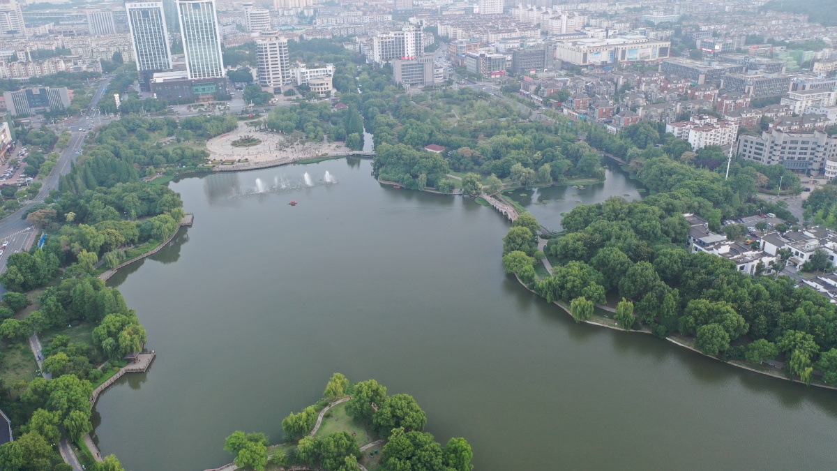 航拍全国文明城市安徽省马鞍山