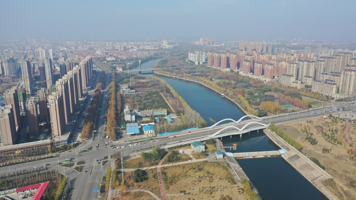 航拍河南省首批历史文化名城禹州市资料