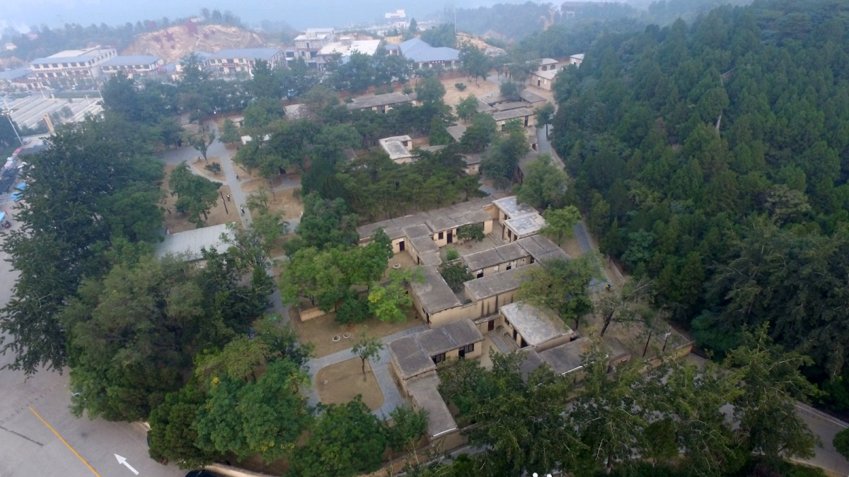 河北石家庄航拍平山县西柏坡景区