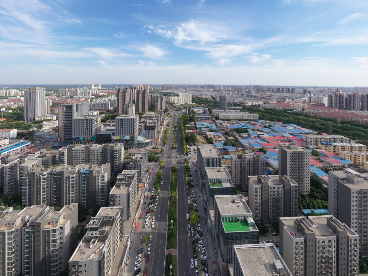 河南许昌航拍中原城市群中原经济区核心城市许昌资料