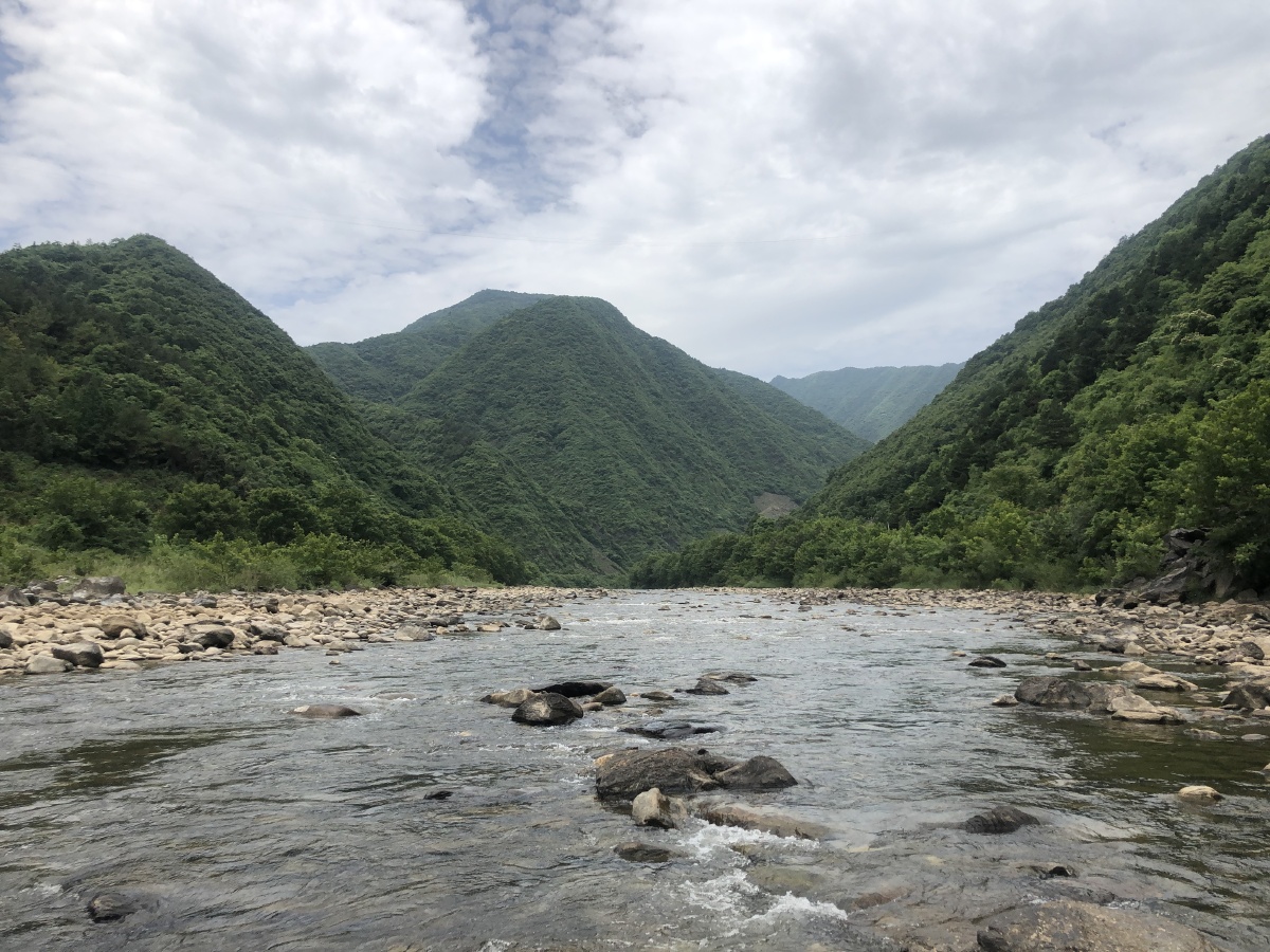 湑水风光城固县桔园镇小北河