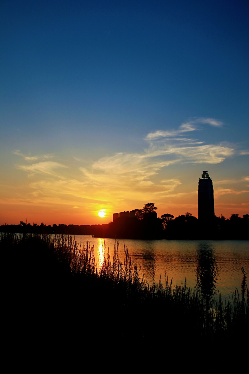 傍晚的日落是我最低成本的快乐