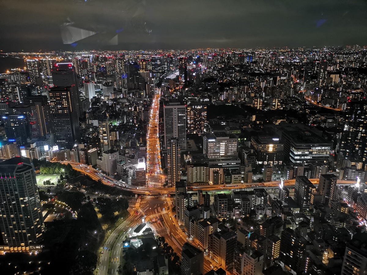 2018日本东京塔上俯瞰城市夜景