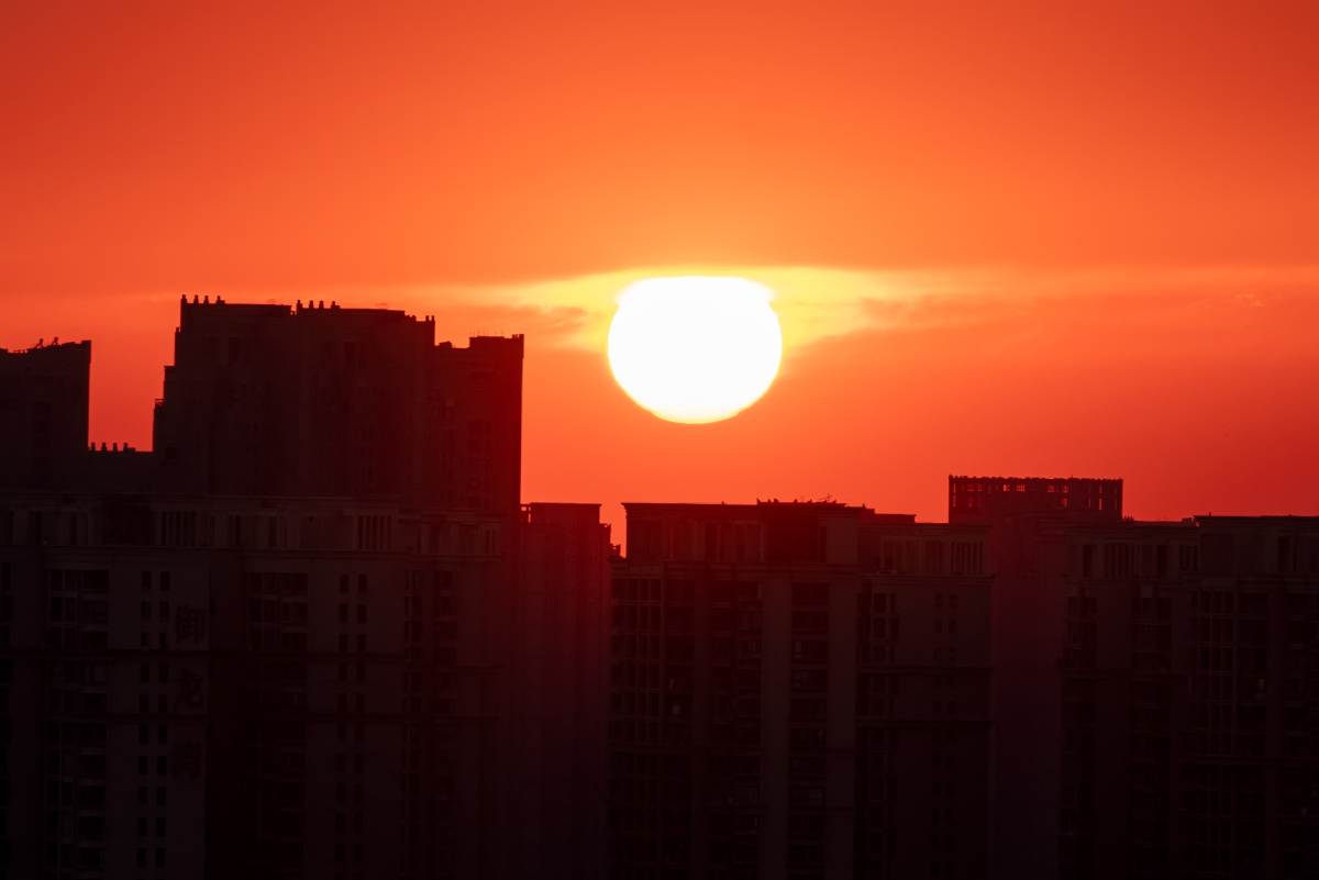 合肥前两天的夕阳合肥爬楼