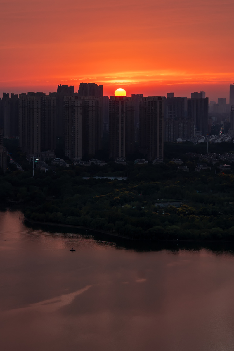 合肥前两天的夕阳合肥爬楼