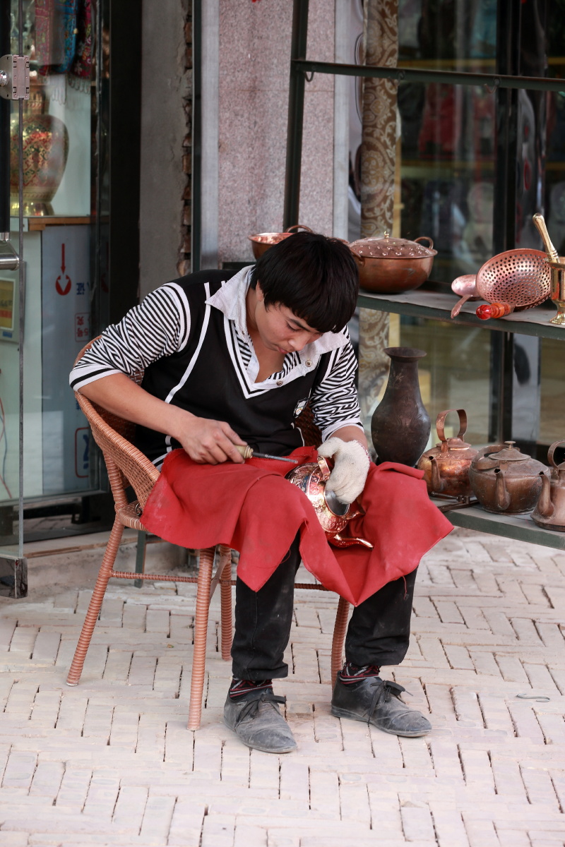 喀什老街的手工艺人