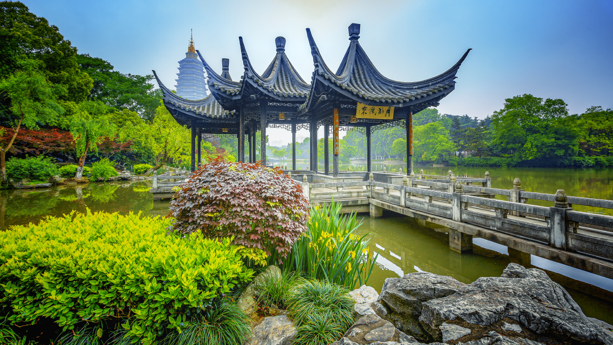 正午的红梅公园常州