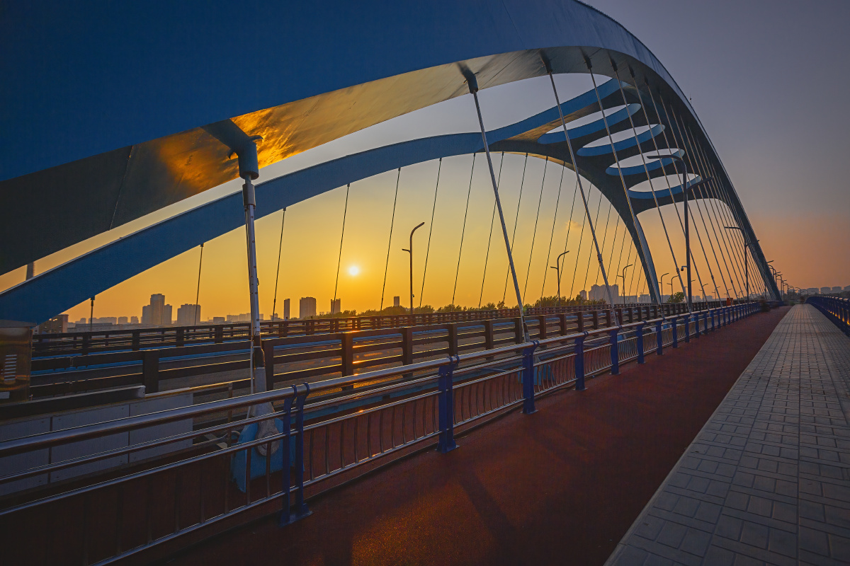 光影里的涡河四桥 皖涡阳