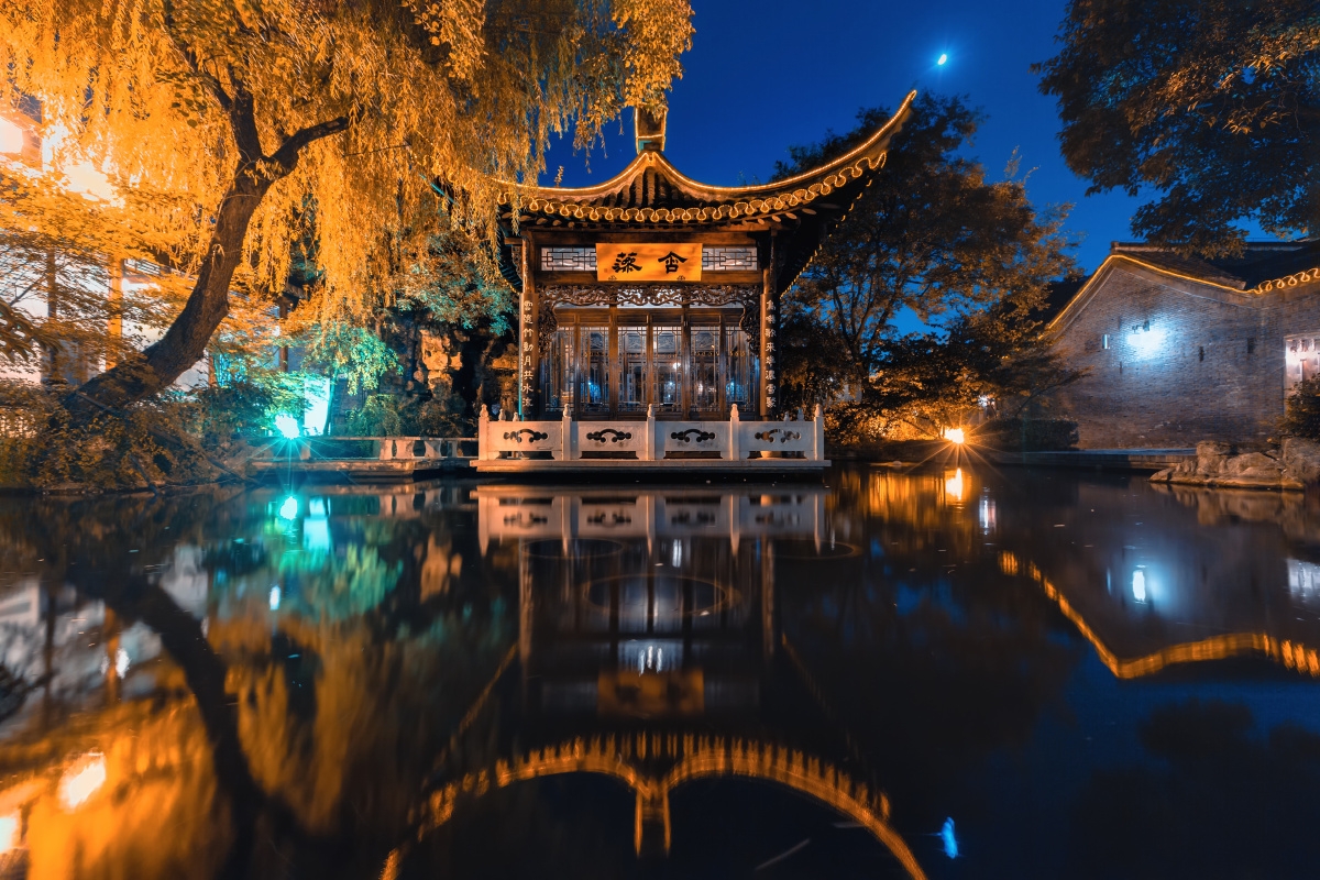 月夜长乐客栈夜色扬州