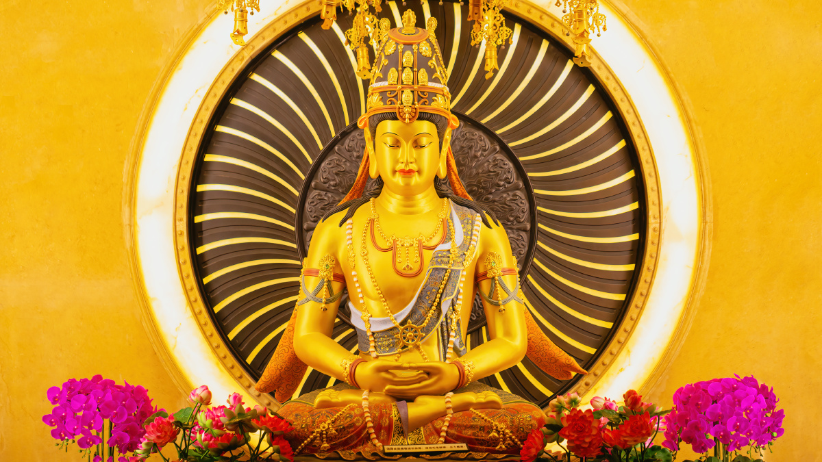 佛顶宫内的佛像 牛首山(南京)