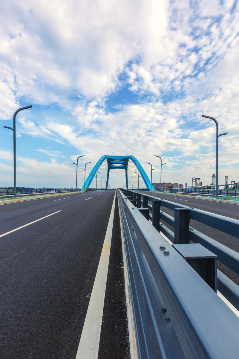 临近傍晚时分的涡河四桥皖涡阳