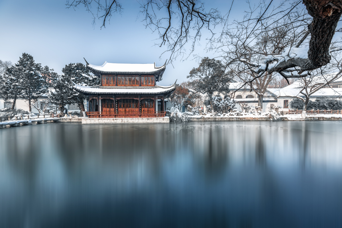 熙园雪景图总统府南京