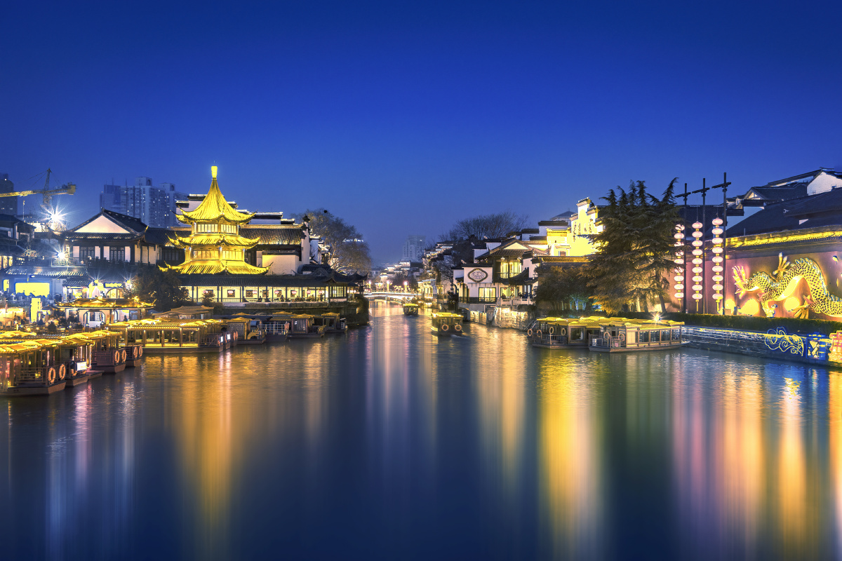 华灯初上之时的夫子庙 南京 - 树影m马洪伟 - 图虫