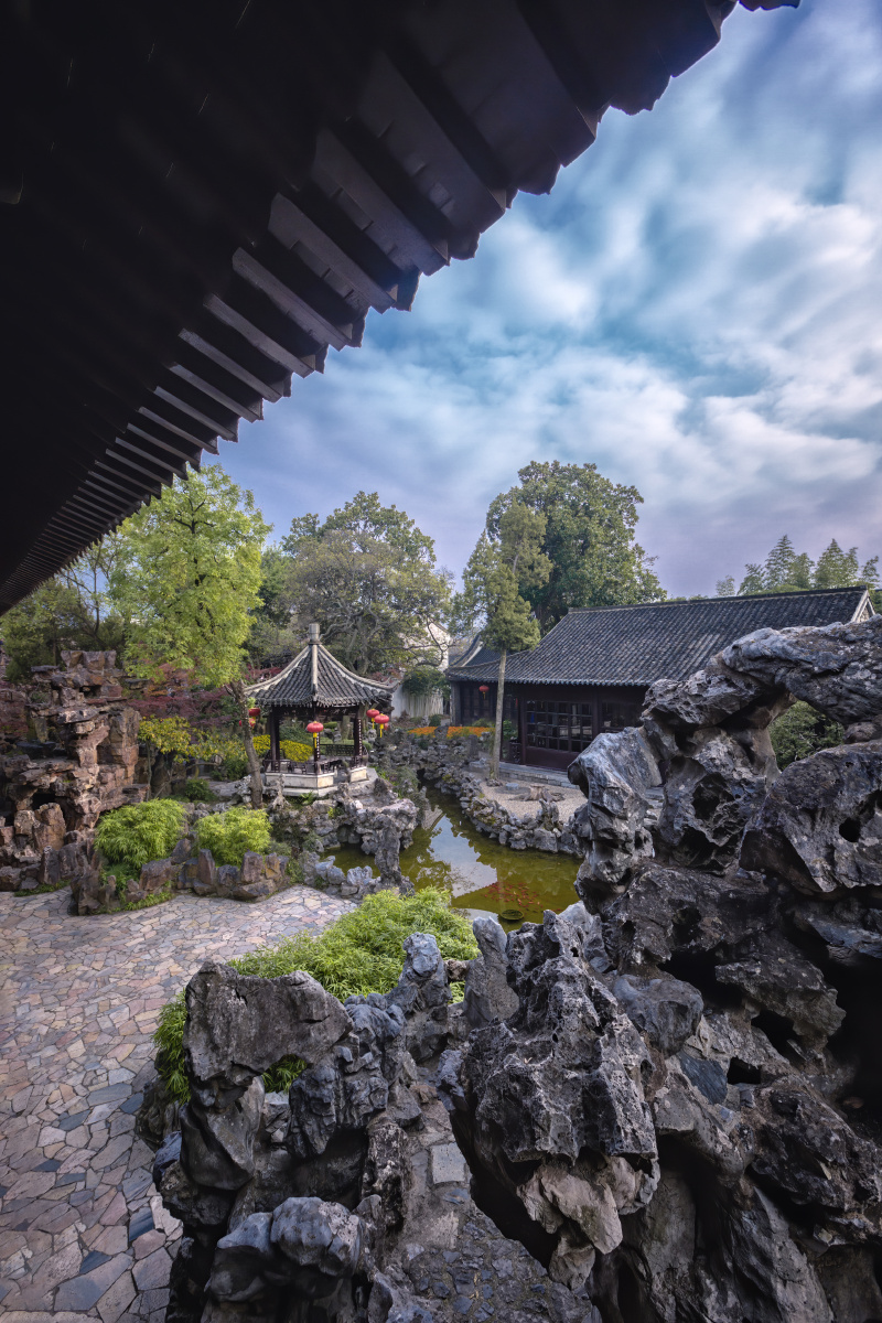 扬州个园午后光景扬州