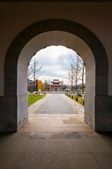冬日门洞外的碑亭+大报恩寺遗址公园（南京）
