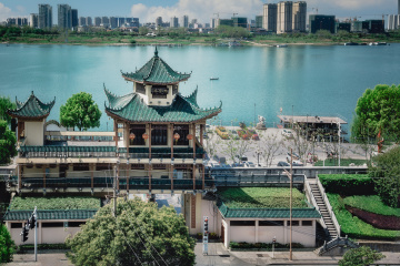 沅江和排云阁+湖南常德