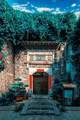 晴日光影中的中式建筑+老门东（南京）