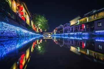 古运河夜色+无锡