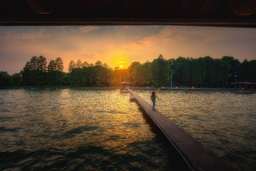 东湖夕钓