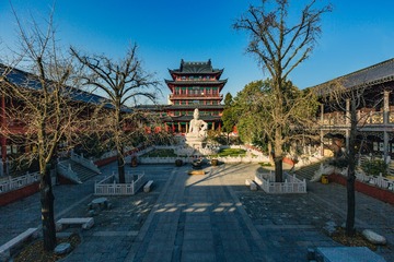傍晚的观音像+毗卢寺（南京）