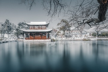 熙园雪景图+南京总统府内