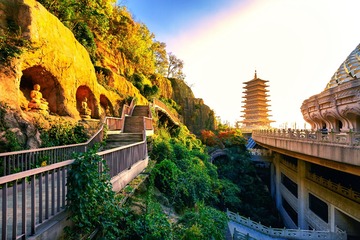 午后秋色+牛首山佛顶塔+南京