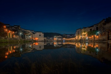 夜色+皖南宏村