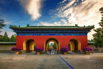 傍晚的天坛公园+北京