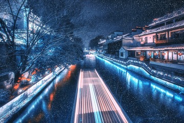 风雪中的秦淮河2+夫子庙（南京）
