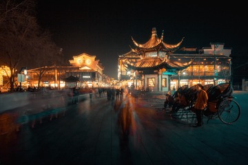 夜色夫子庙+南京