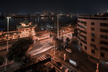 排云阁夜色+湖南常德