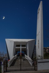 夜色中的南京市基督教天城堂+南京